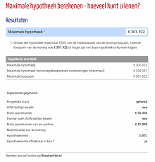 hypotheek maximaal berekenen