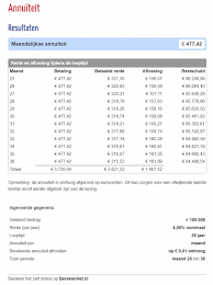 hypotheek berekening