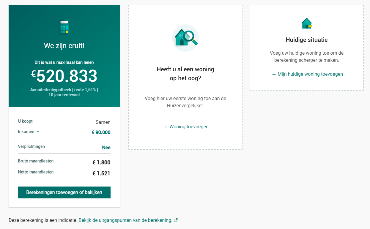 hypotheek berekenen knab