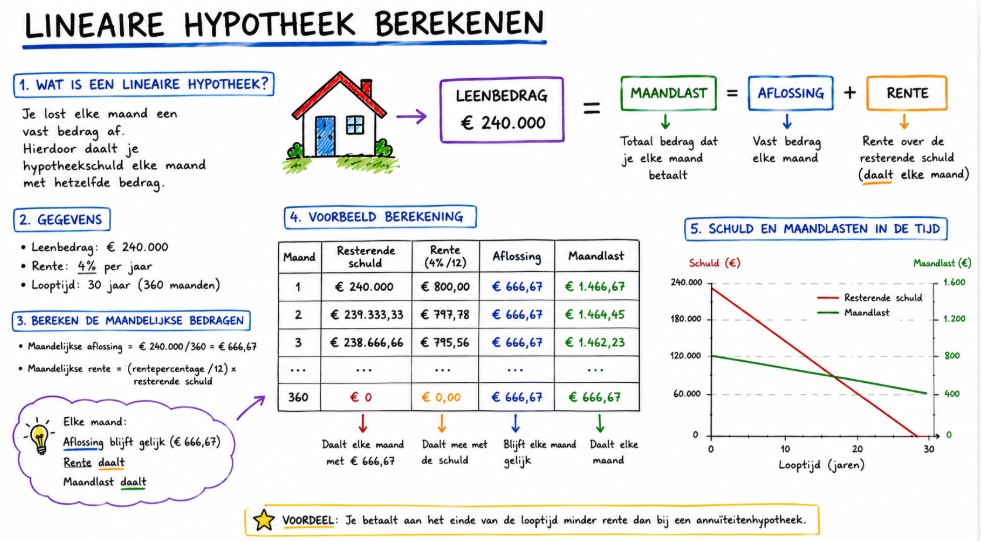 hypotheek met schuld berekenen